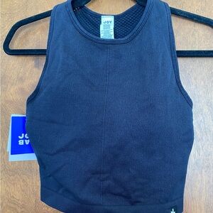 JoyLab Women's Cropped Fit Tank Top in Black Onyx. Medium. NWT. Nylon/Spandex